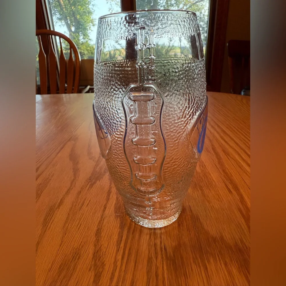 Clear Glass Football Shaped Beer Mug